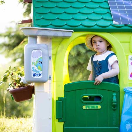  Ekologiczny Domek Ogrodowy z panelem słonecznym Karmnik Segregacja Odpadów  FEBER
