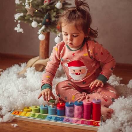  Układanka Nauka Liczenia i Kolorów Montessori WOOPIE 