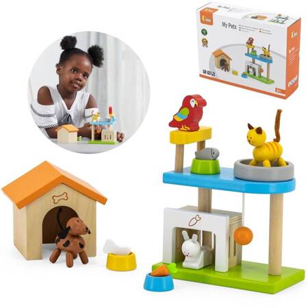 Akcesoria do domku dla lalek Zwierzęta Domowe  Viga Toys