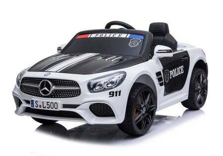 Biały Mercedes SL500 Policja Pojazd na Akumulator