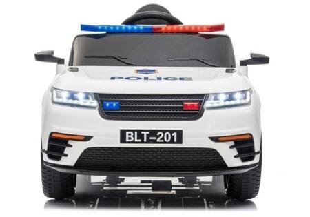 Biały Policyjny Pojazd na Akumulator BLT-201 
