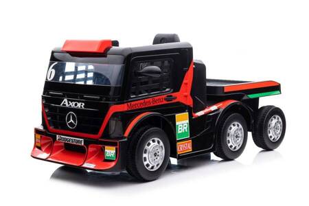 Czerwony Mercedes + Naczepa Auto na Akumulator  XMX622B LCD