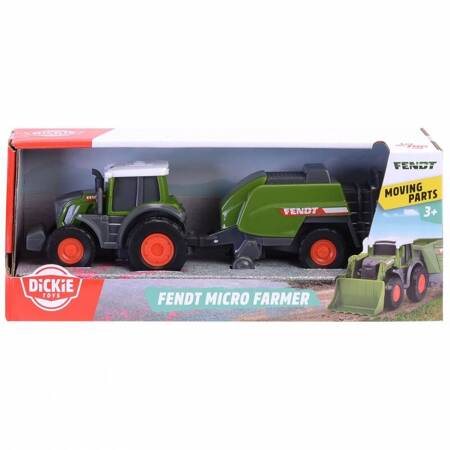 DICKIE Farm Traktor Fendt Maszyna do Belowania Prasa 18cm