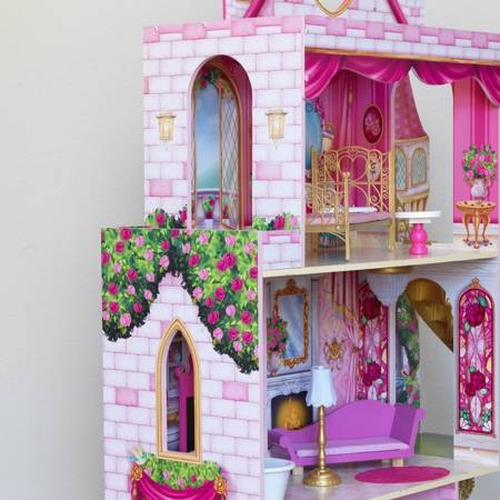 Domek dla lalek - Różany Zaczarowany Zamek Księżniczki Kidkraft Światło i dźwięk