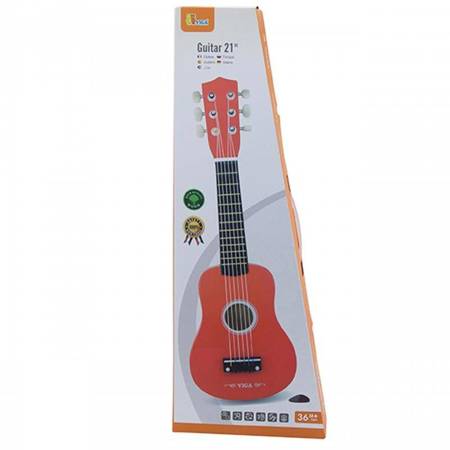 Drewniana Czerwona Gitara dla dzieci  Viga  Toys