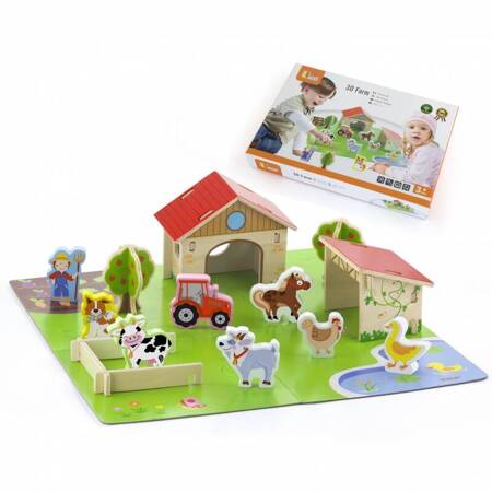 Drewniana Farma dla Zwierząt  Viga Toys