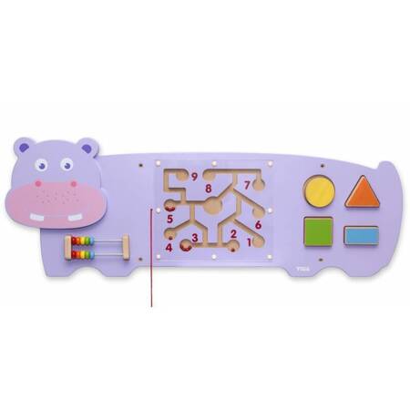 Drewniana Sensoryczna Tablica manipulacyjna Hipopotam  Viga Toys