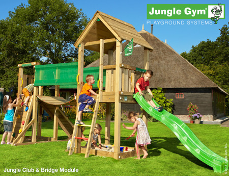 Drewniany Plac zabaw Jungle Gym - Bridge Fort Club