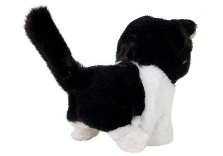 Interaktywny Kot Czarno-Biały Chodzi Rusza Ogonem na Baterie