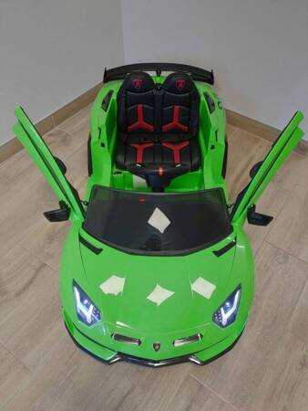 Zielone Lamborghini Aventador Auto na Akumulator 